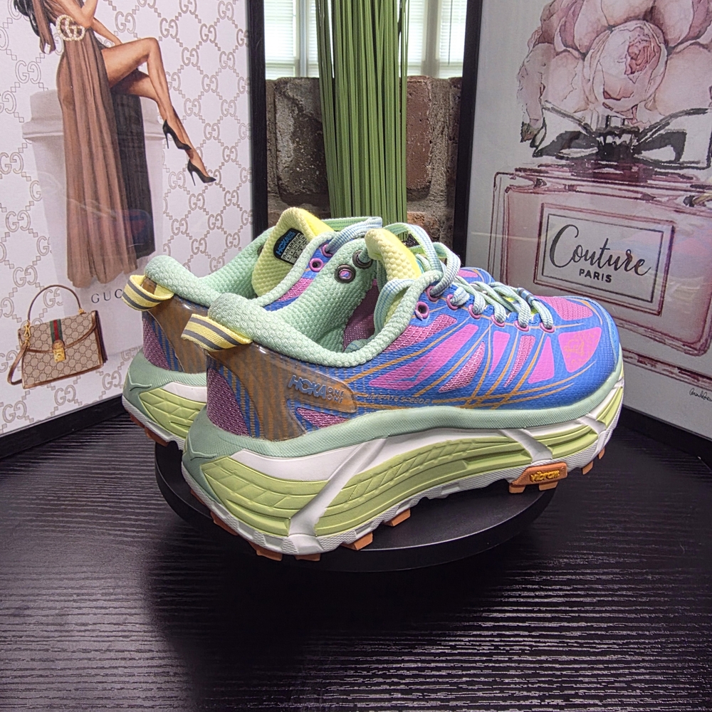 Hoka Women's Athletic Shoes in Blue, Pink, Mint, and Orange - Picture 6 of 6